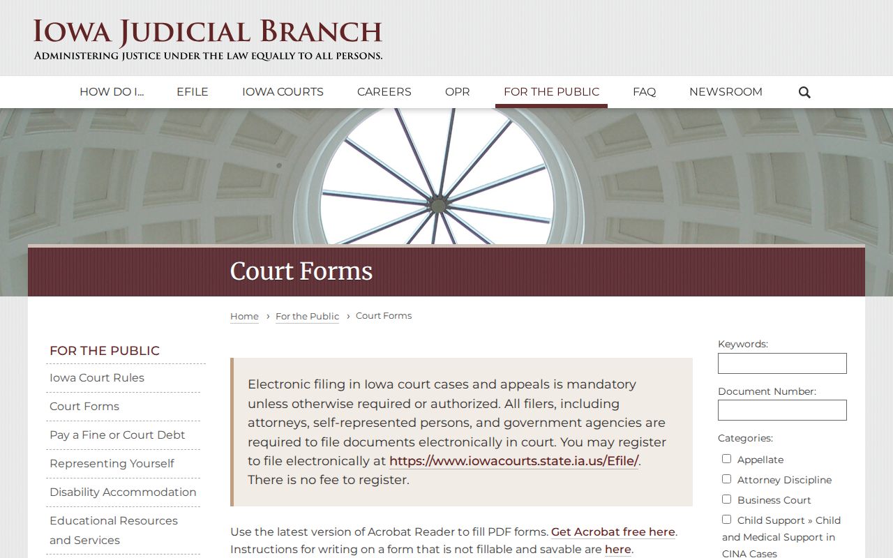 Decatur County bench warrant Iowa court forms
